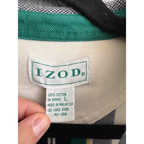 Vintage Y2K IZOD Men's Polo size L Retro - Picture 2 of 4